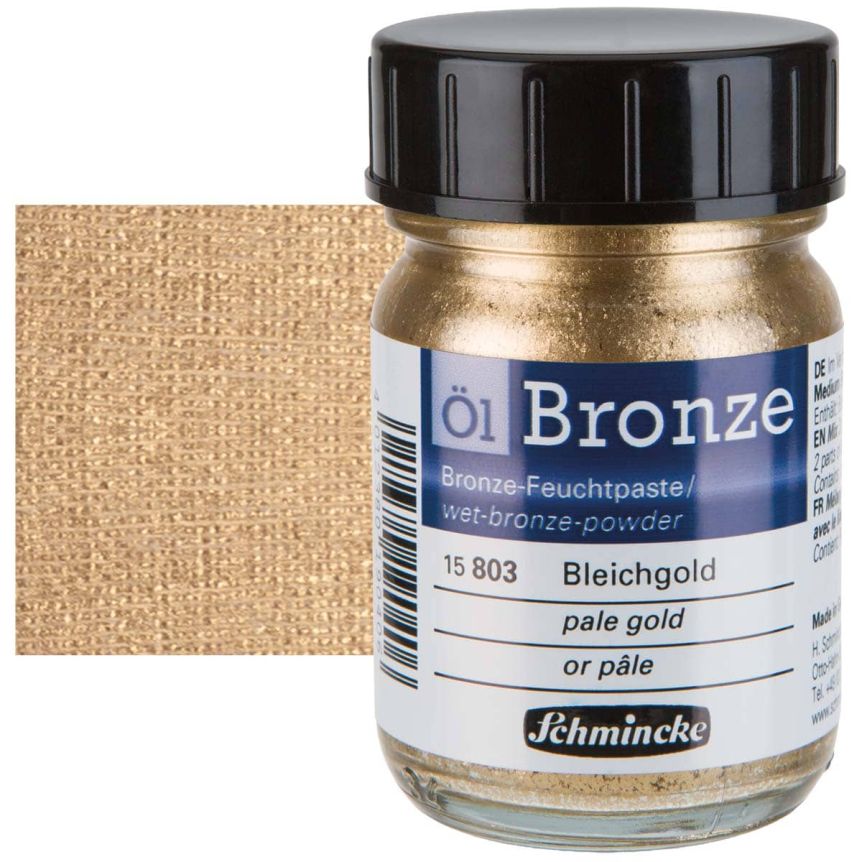 Schmincke Oil Bronze Powder - Pale Gold, 50ml