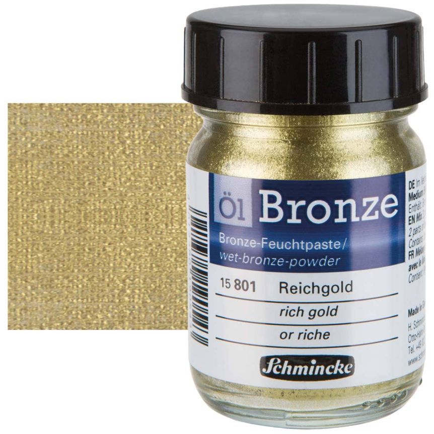 Schmincke Oil Bronze Powder - Rich Gold, 50ml
