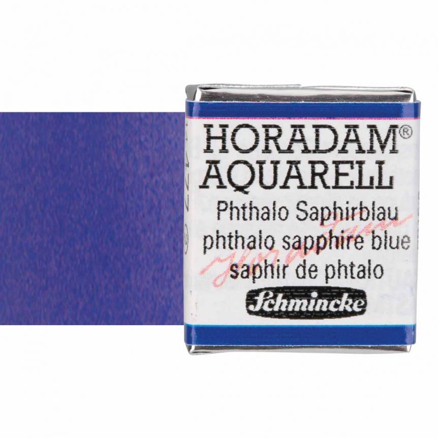 Schmincke Horadam Watercolor Phthalo Sapphire Blue Half-Pan