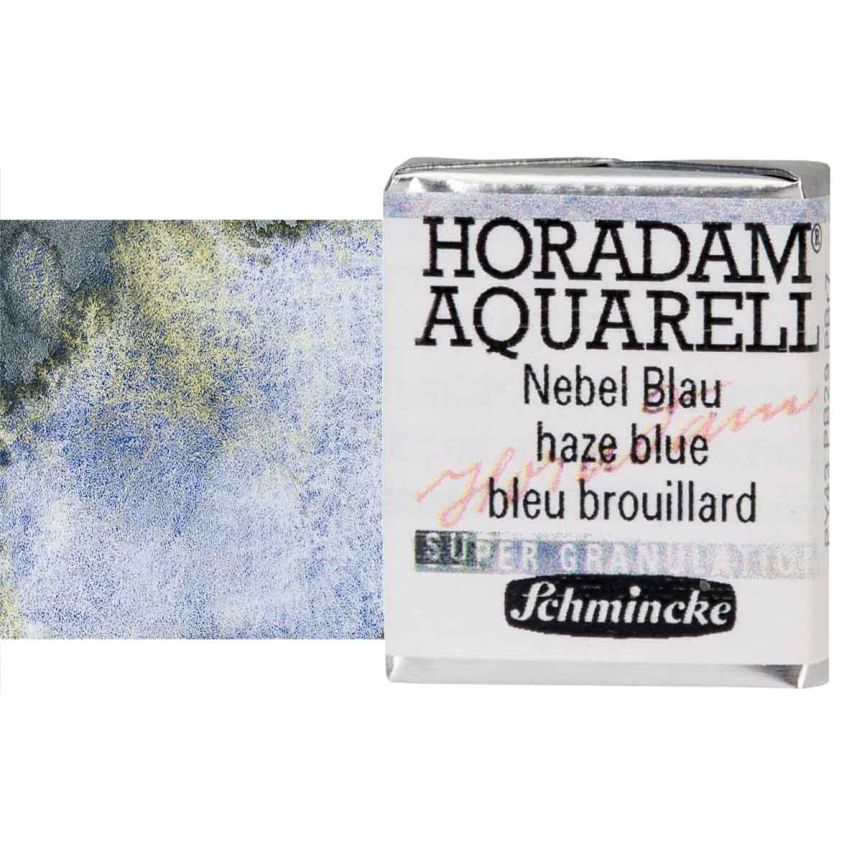 Horadam Super Granulating Watercolor - Haze Blue, Half Pan