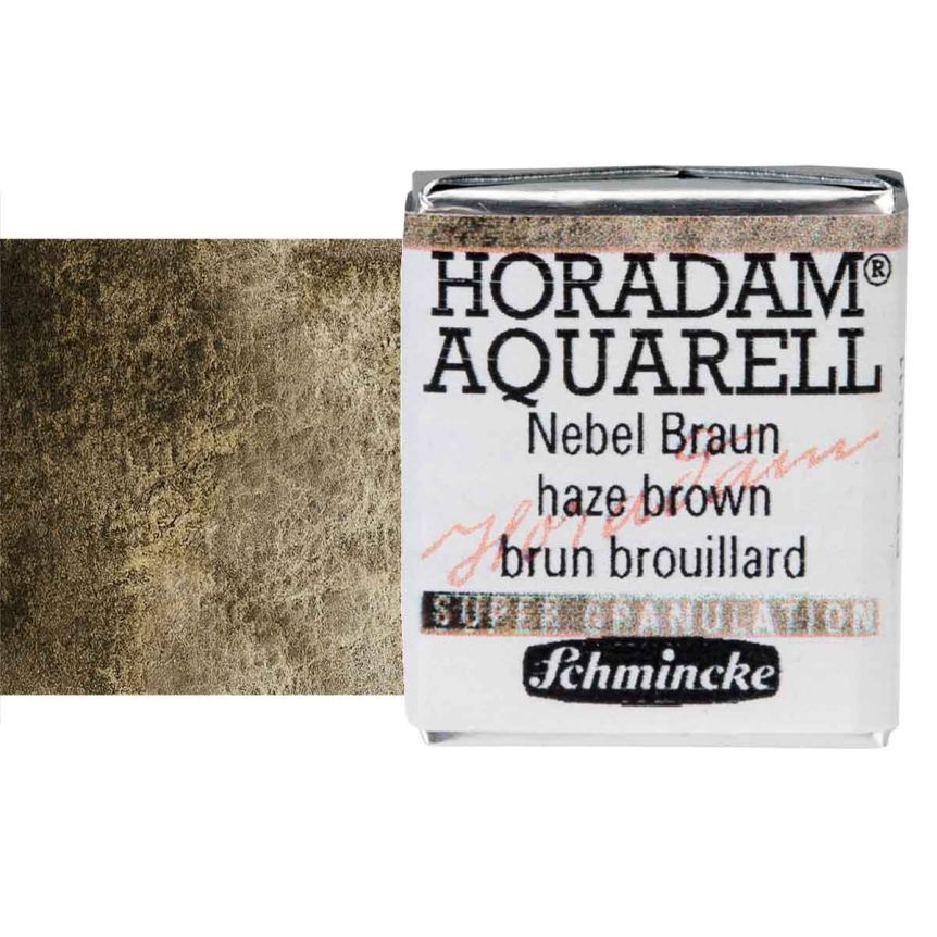 Horadam Super Granulating Watercolor - Haze Brown, Half Pan