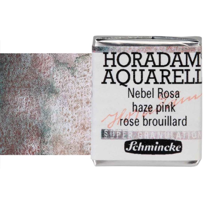 Horadam Super Granulating Watercolor - Haze Pink, Half Pan