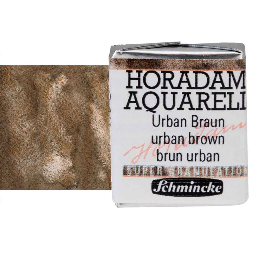 Horadam Super Granulating Watercolor - Urban Brown, Half Pan