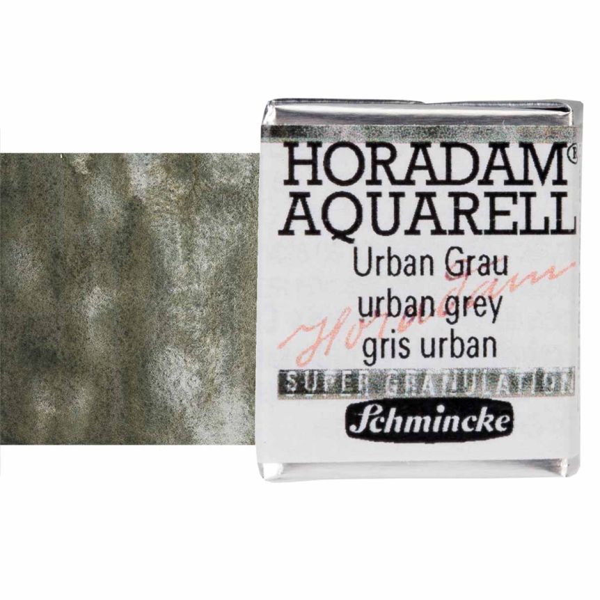 Horadam Super Granulating Watercolor - Urban Grey, Half Pan