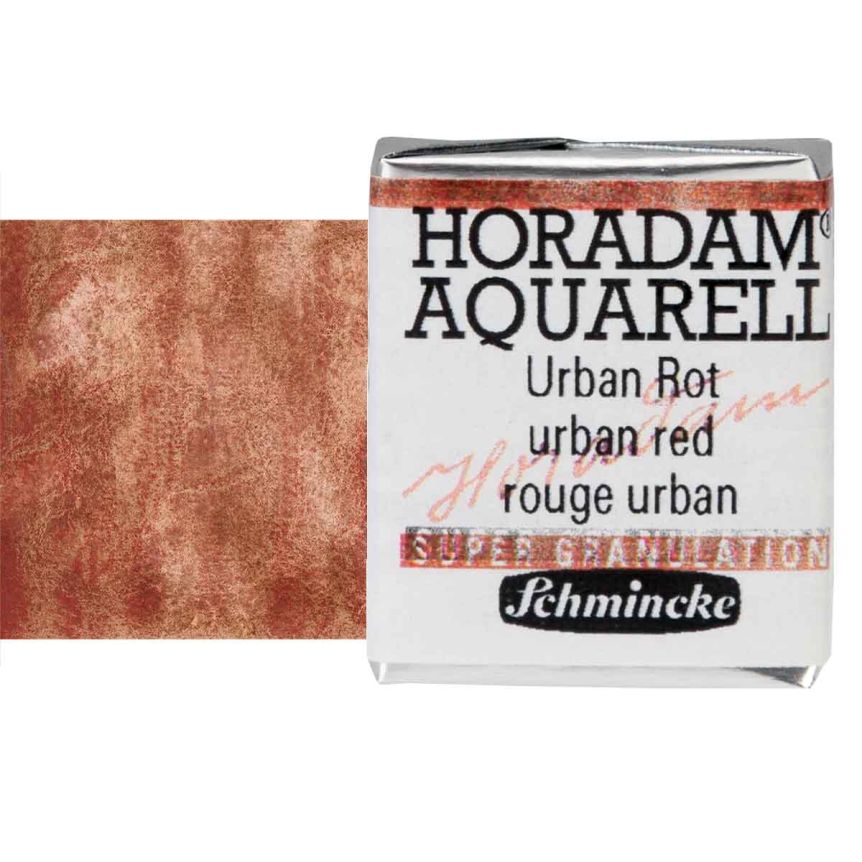 Horadam Super Granulating Watercolor - Urban Red, Half Pan