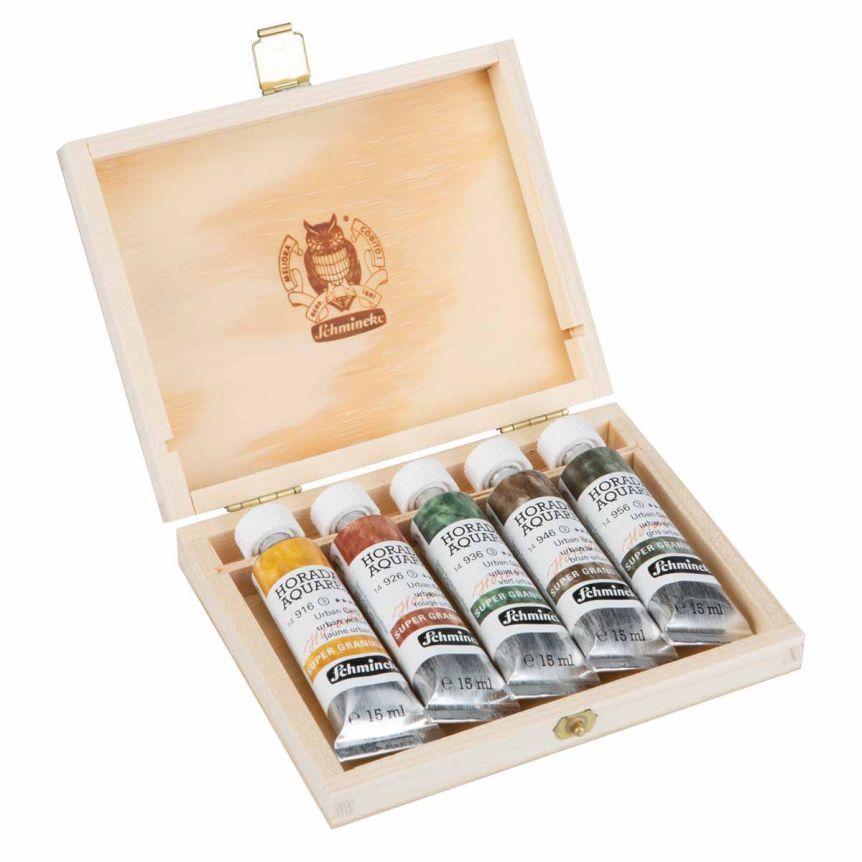 Horadam Super Granulating Watercolor Urban Colors Set of 5, 15ml Tubes
