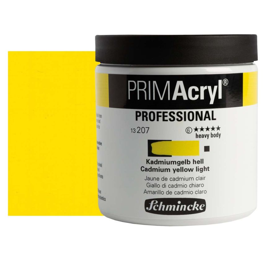 Schmincke PRIMAcryl Professional Heavy Body Acrylic - Cadmium Yellow Light, 237 ml