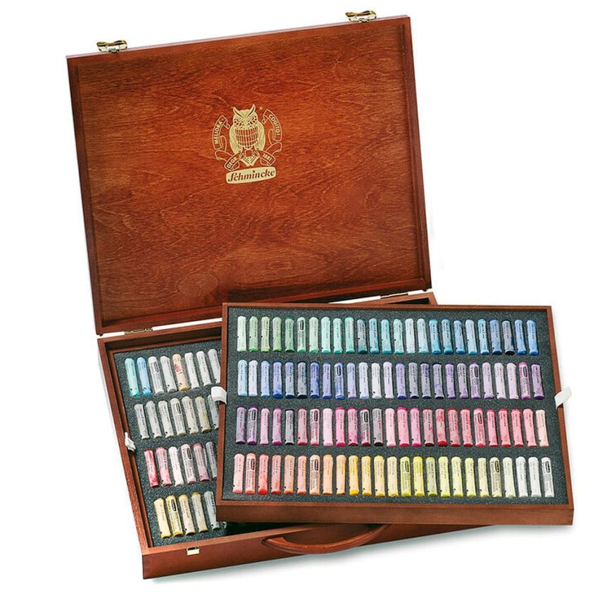 Schmincke Soft Pastels Wood Box Set of 200, Assorted Colors