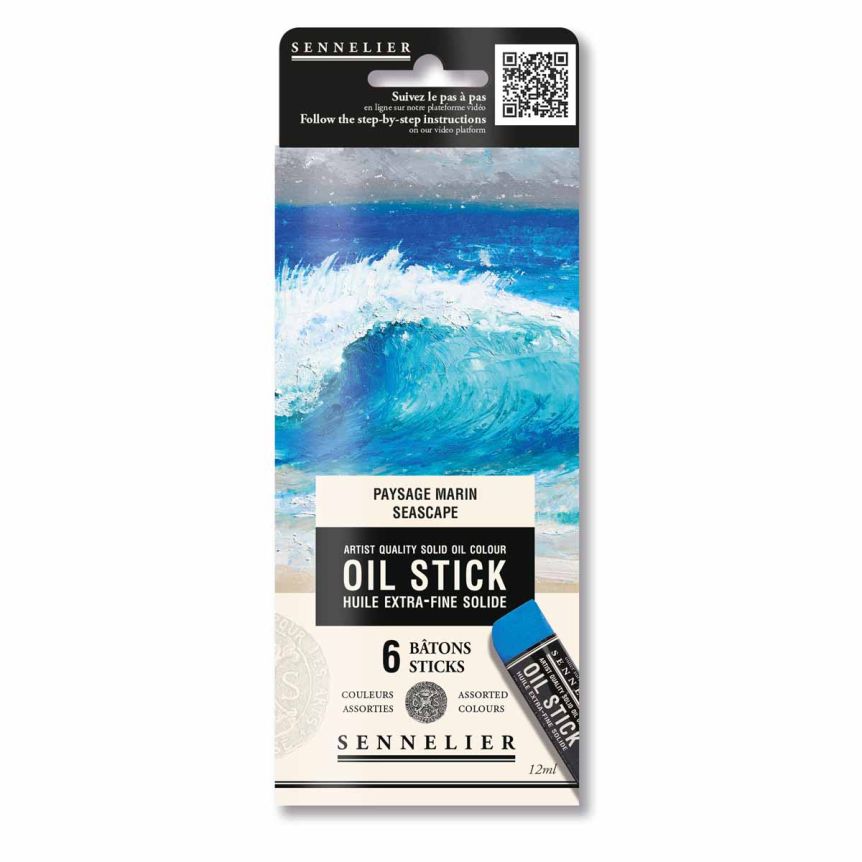 Sennelier Mini Oil Stick Set of 6 Seascape Colors