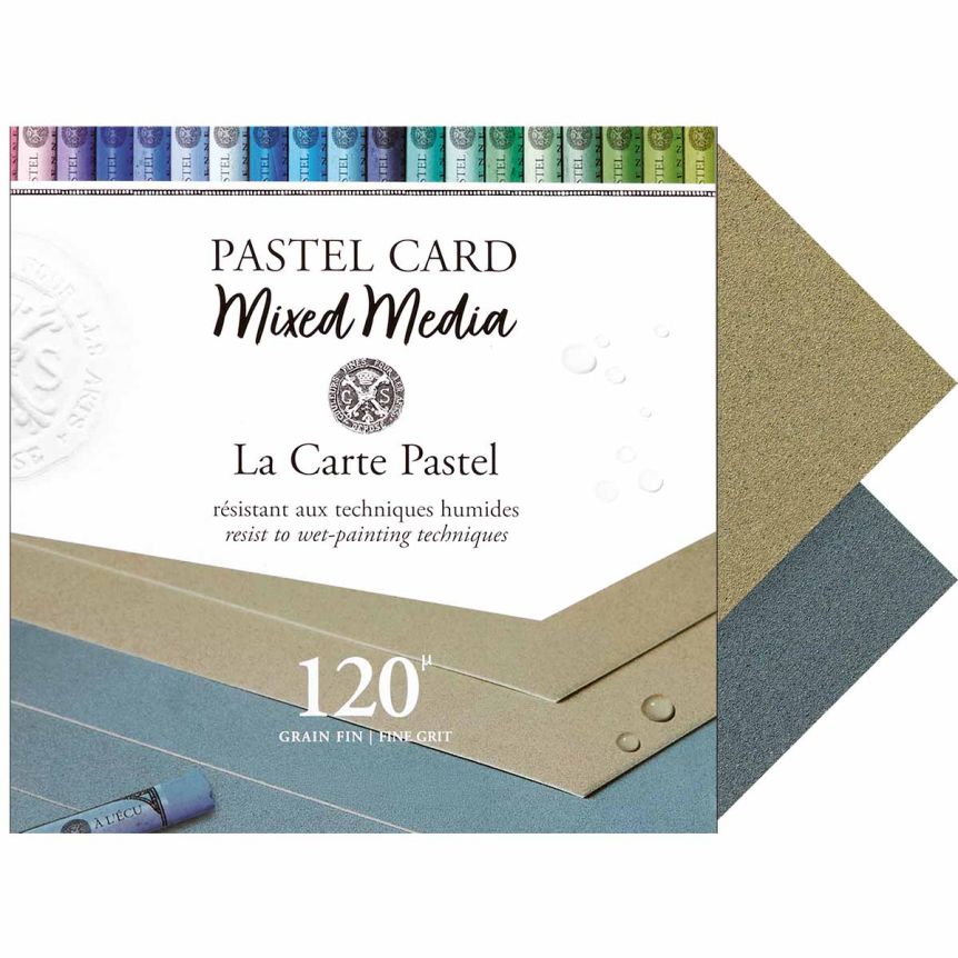 Sennelier La Carte Pastel Mixed Media Pad - Grey Shades, 11.81"x11.81" (12 Cards)