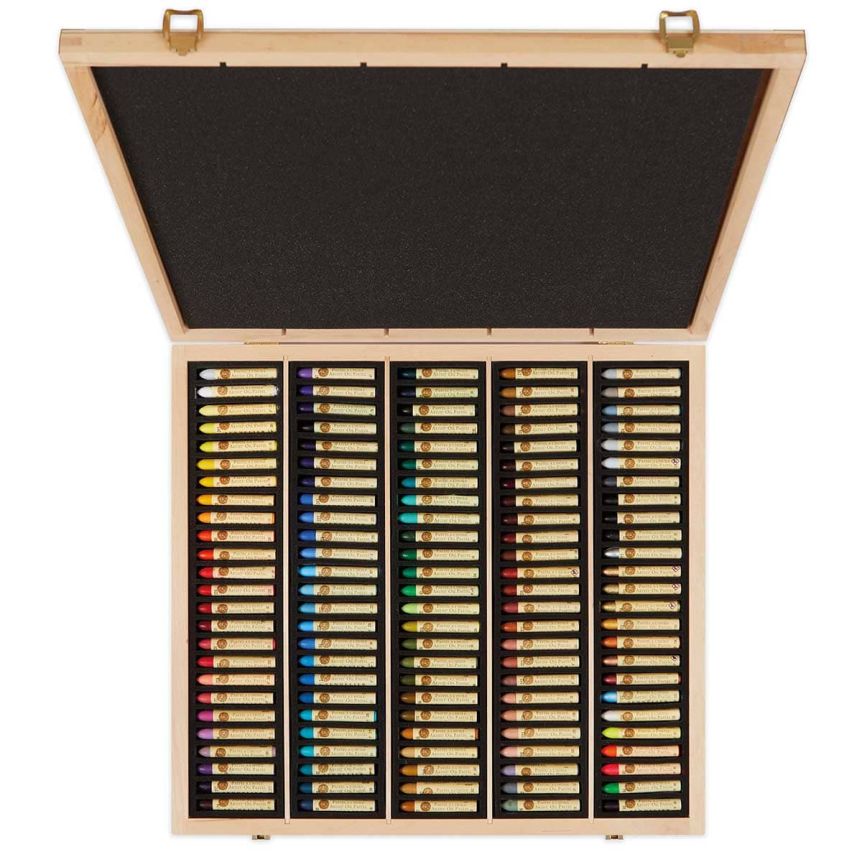 Sennelier Oil Pastels Wood Box Set Assorted Colors (Set of 125