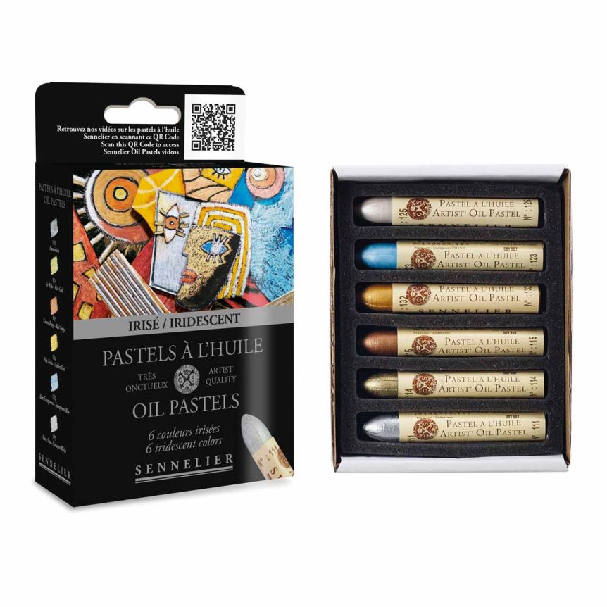 Sennelier Oil Pastels Cardboard Box Set Iridescent (Set of 6)