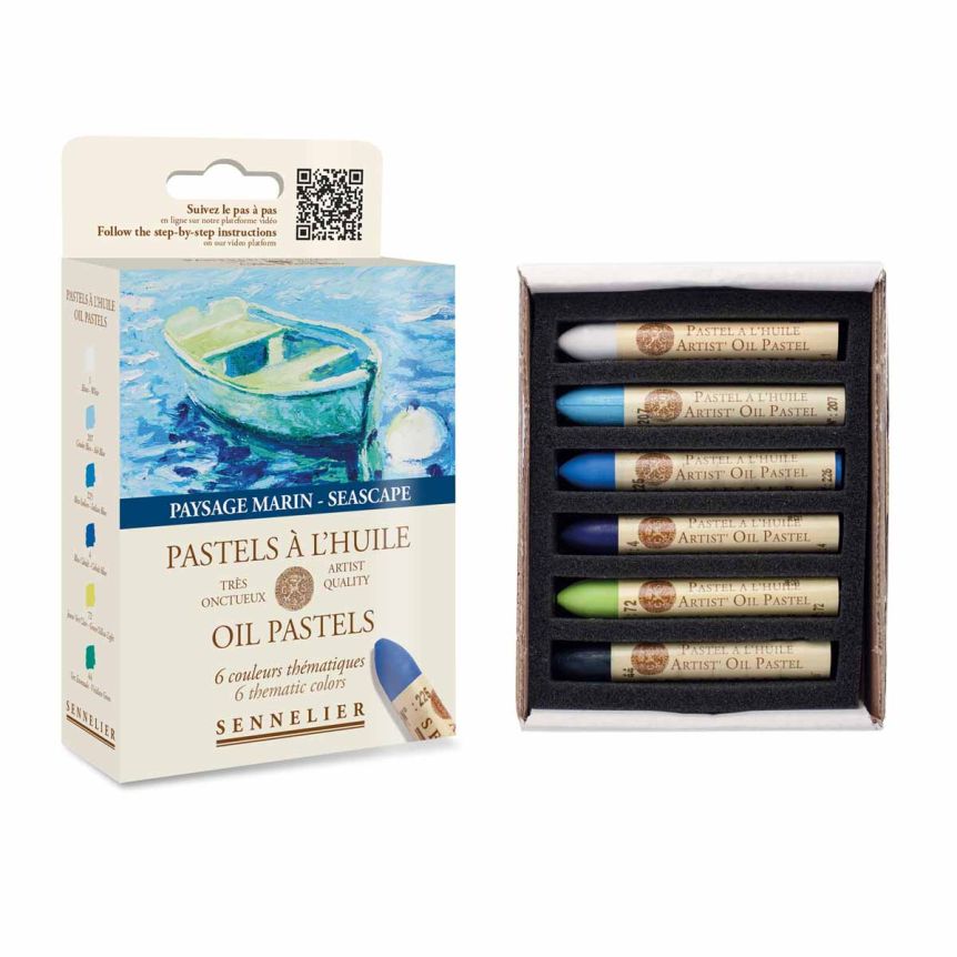 Sennelier Oil Pastels Cardboard Box Set Seascape (Set of 6)