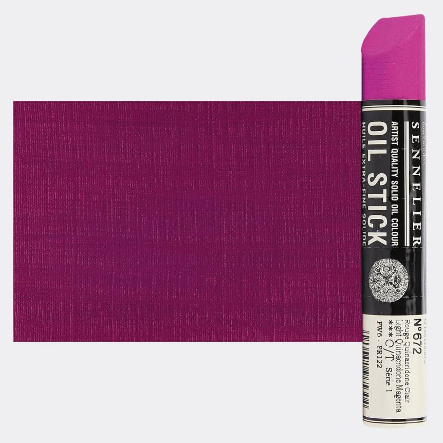 Light Quinacridone Magenta, 38ml Sennelier Extra Fine Solid Oil Stick 