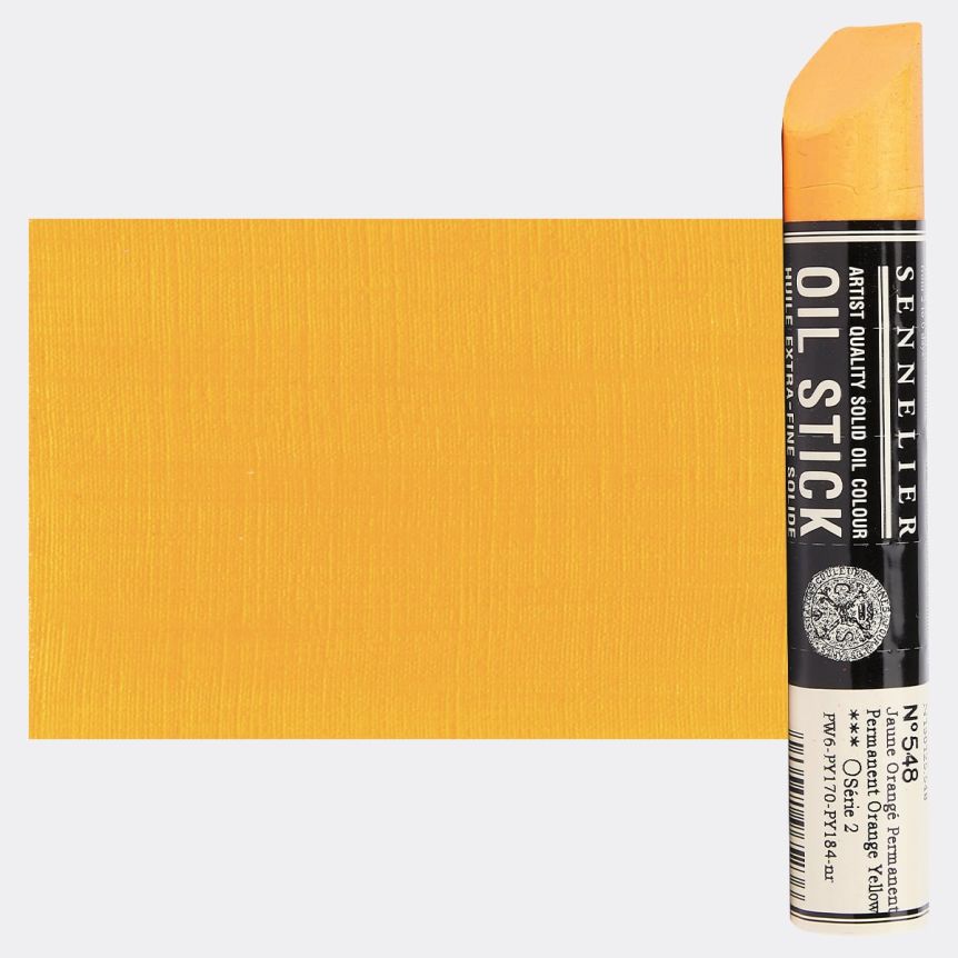 Permanent Orange Yellow, 38ml Sennelier Extra Fine Solid Oil Stick 