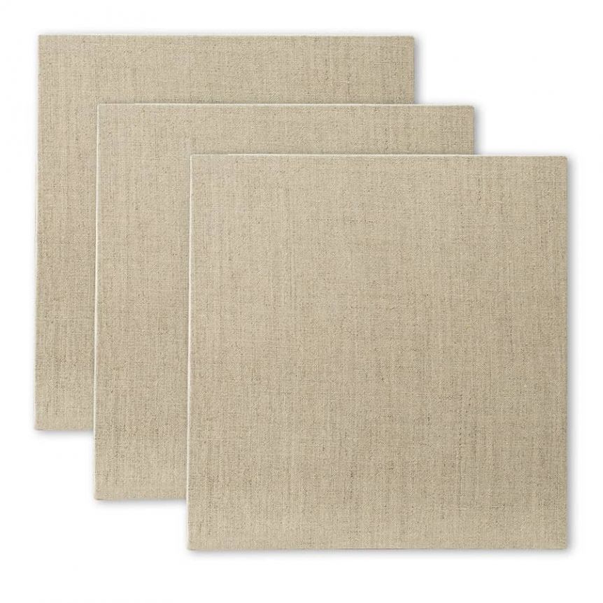 Senso 10x10" Multi-Media Clear Primed Linen Panels Pack of 3