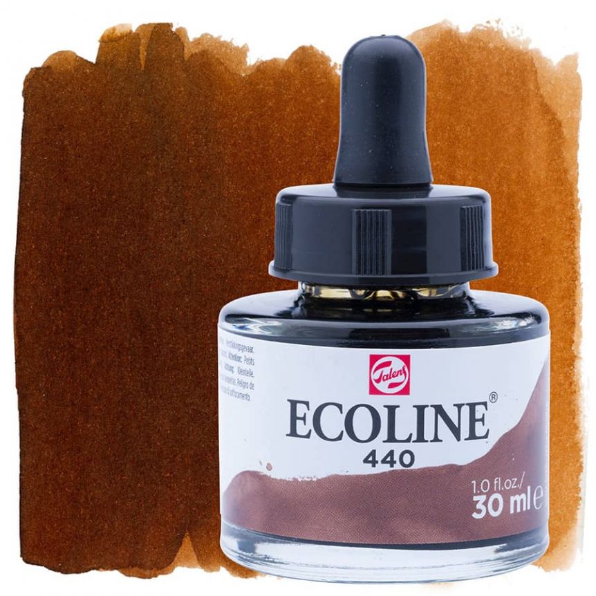 Ecoline Liquid Watercolor 30ml Pipette Jar Sepia Deep