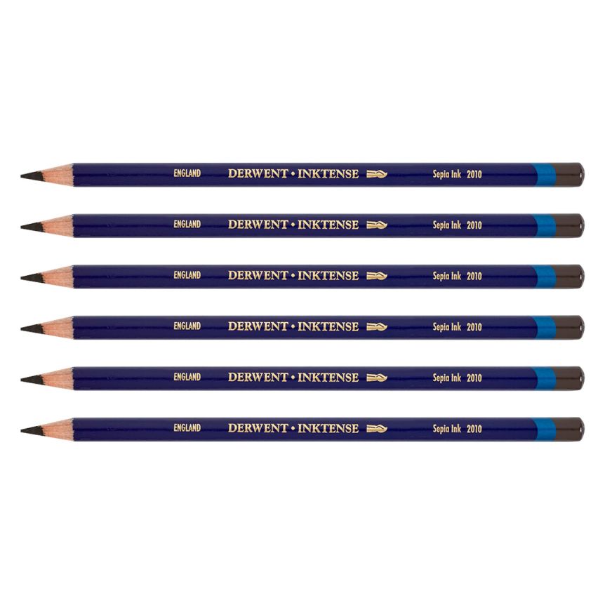 Derwent Inktense Pencil - Sepia Ink (Box of 6)