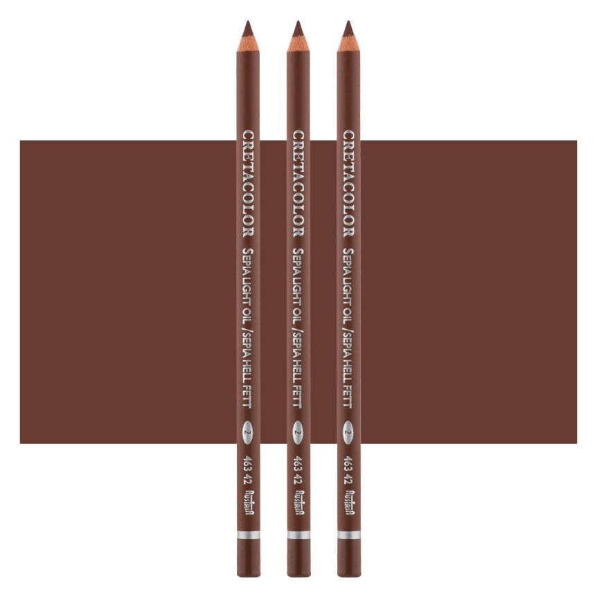 Cretacolor Oil Pencil Sepia Light (Pack of 3)