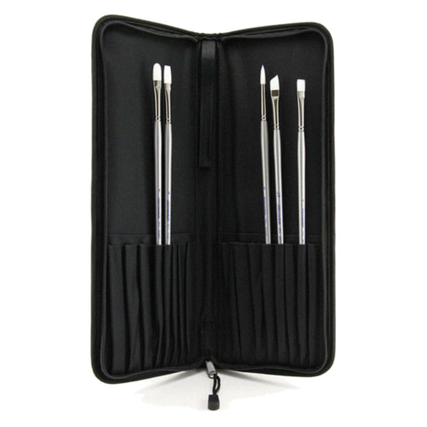 Black/Silver Super Kolinksy Acrylic Brushes – sales-kdnailsupply