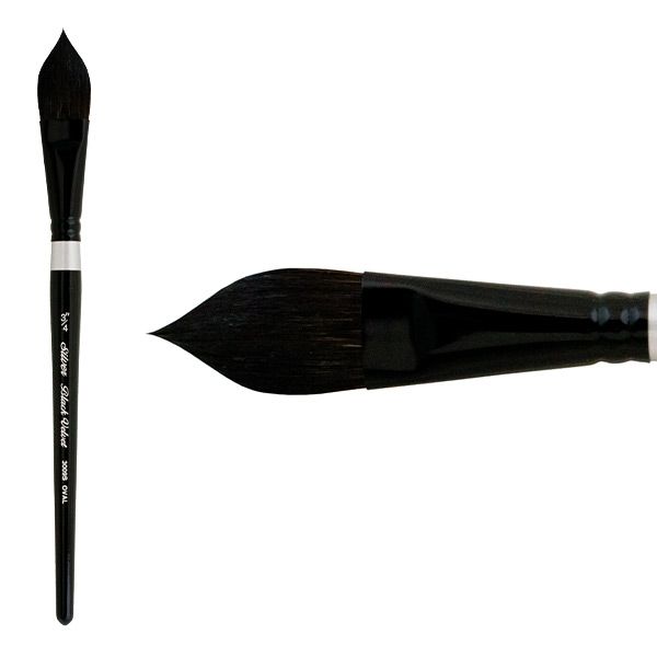 Silver Black Velvet® Watercolor Brush Series 3009S Oval Wash 3/4