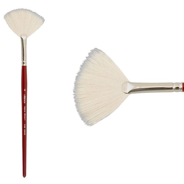 Silver Brush Series 5518 White Goat Hair - Round - Size 10