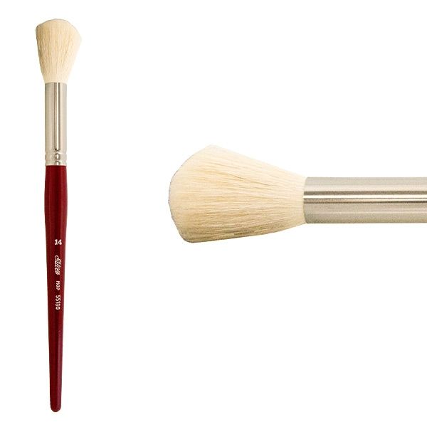 White Round Mop 5518S-20 by Silver Brush - Brushes and More