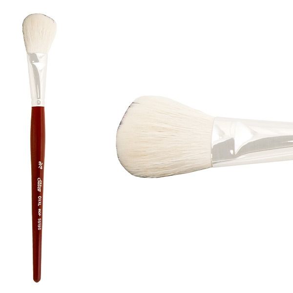 Silver Brush : White Goat Hair Mop Brush - Silver Brush : Goat