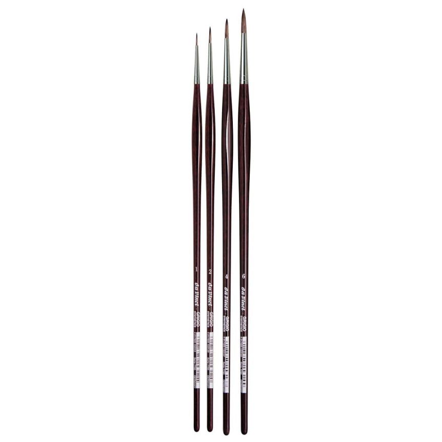 Da Vinci Grigio Series 7795 New Wave Synthetic Round Brush Set of 4