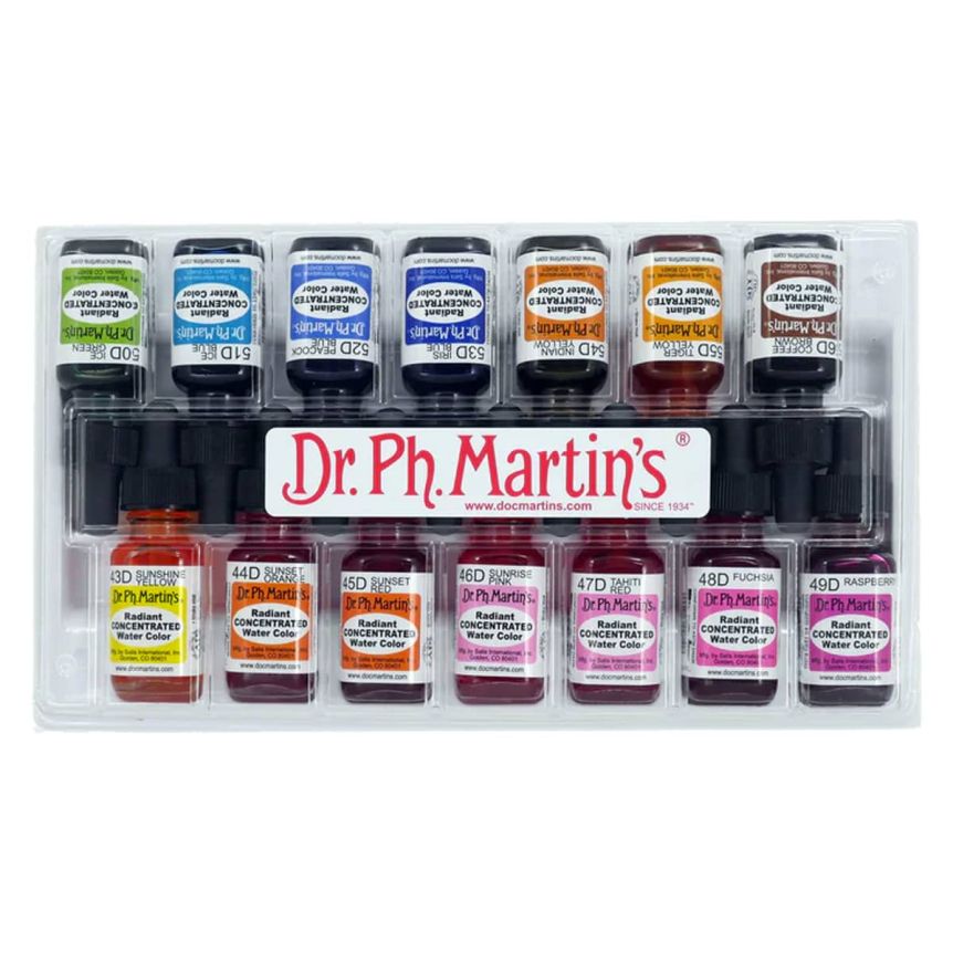 Dr. Ph. Martin's Radiant Concentrated Watercolor, Set D (Colors 43-56)