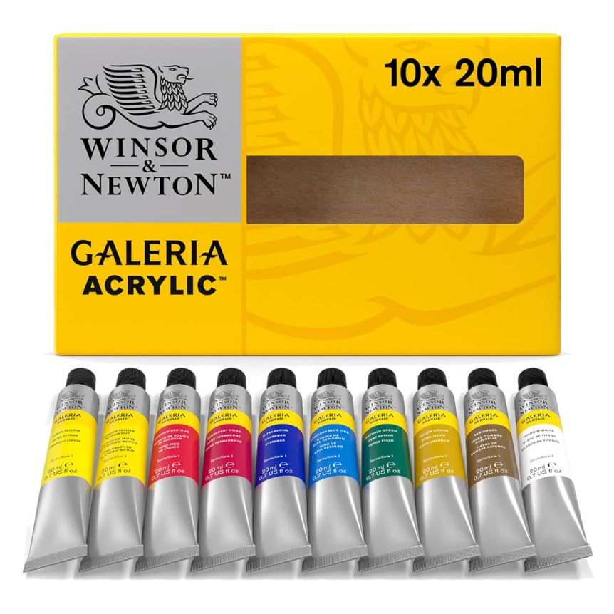 Winsor & Newton Galeria Flow Acrylic - Set of 10, 20ml Colors