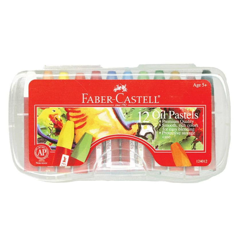 Faber-Castell Oil Pastels Set of 12, Assorted Colors