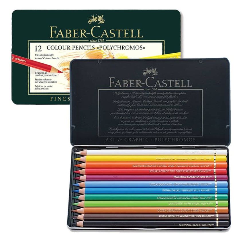 4 Pcs/lot Faber-Castell Polychromos Colored Pencils Unique Coloured Pencils  and Pre Sharpene, Artists' Colored