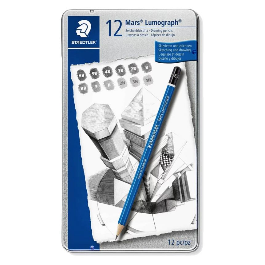 Staedtler Mars Lumograph Jumbo Graphite Pencil Set of 5