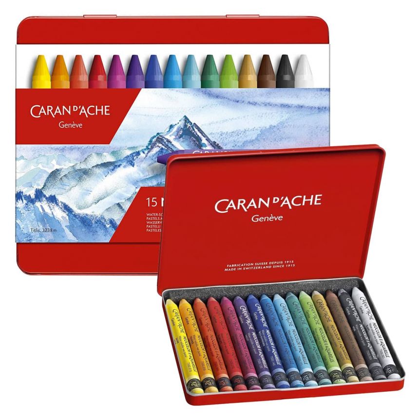 Caran d'Ache Neocolor II Aquarelle Water-Soluble Pastel Set of 15