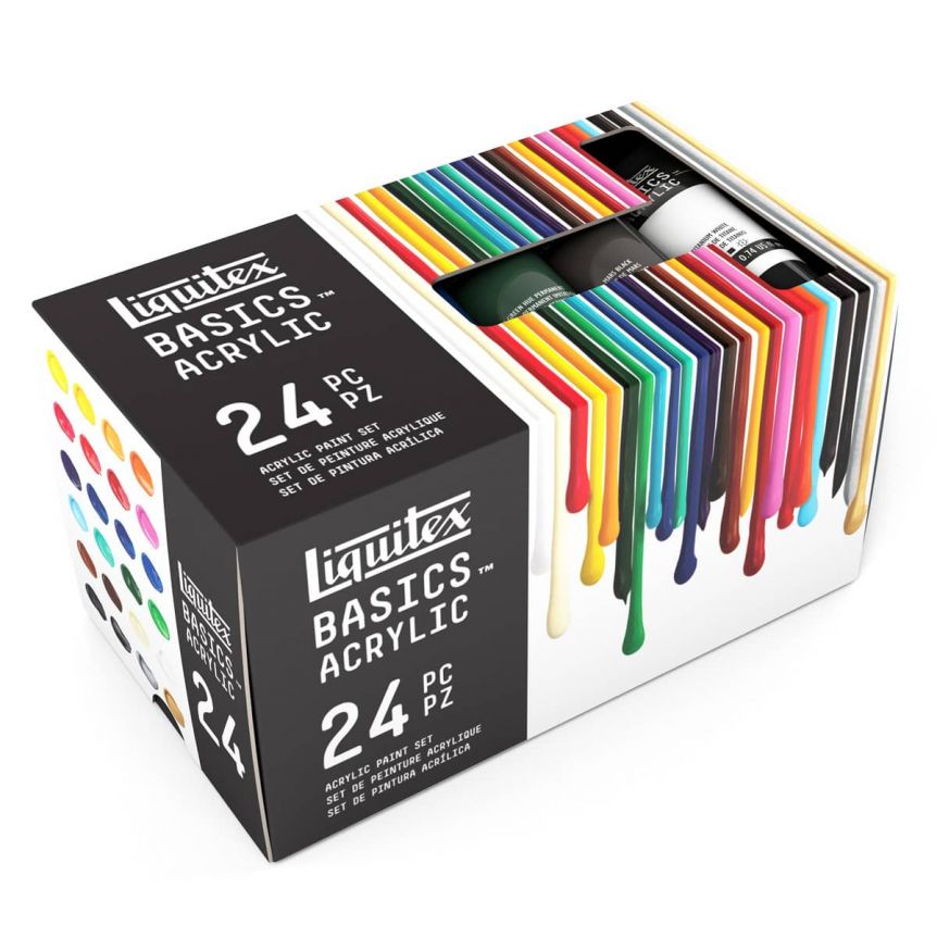 Liquitex BASICS Acrylic Best Sellers Set of 24, 22ml