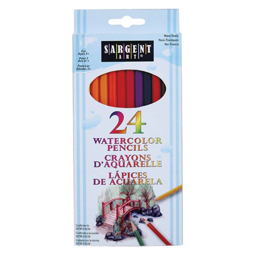 Sargent Art Watercolor Colored Pencil Set of 24, 7"