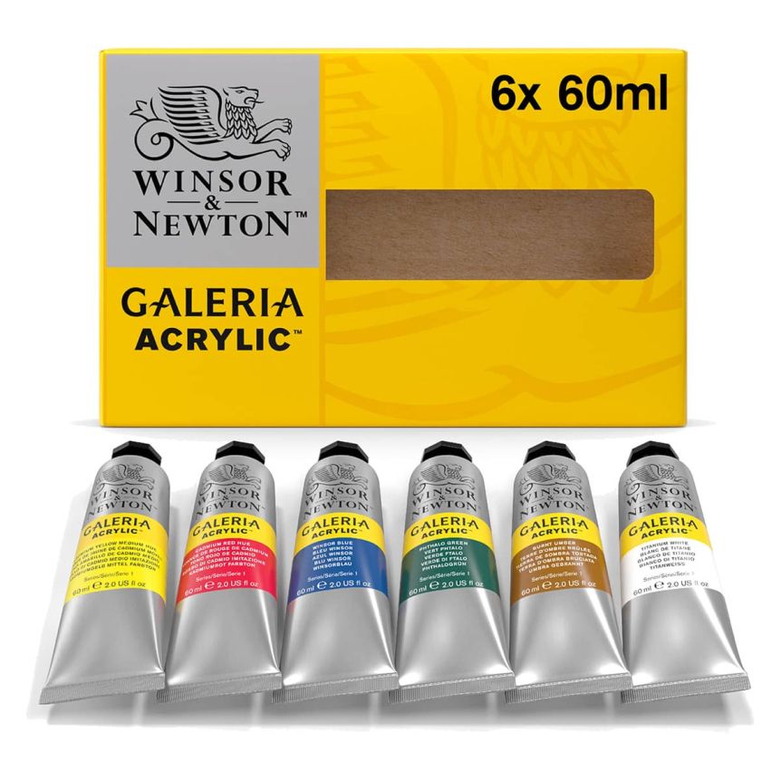 Winsor & Newton Galeria Flow Acrylic - Set of 6, 60ml Colors