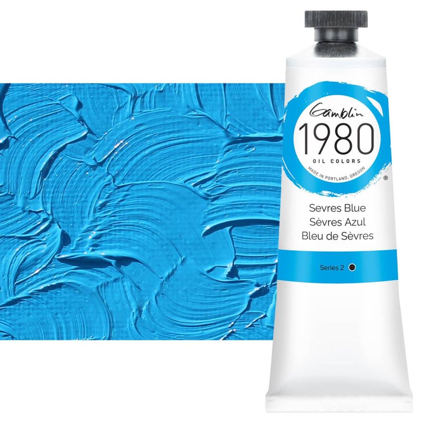 Gamblin 1980 Oil Colors - Sevres Blue, 37ml Tube