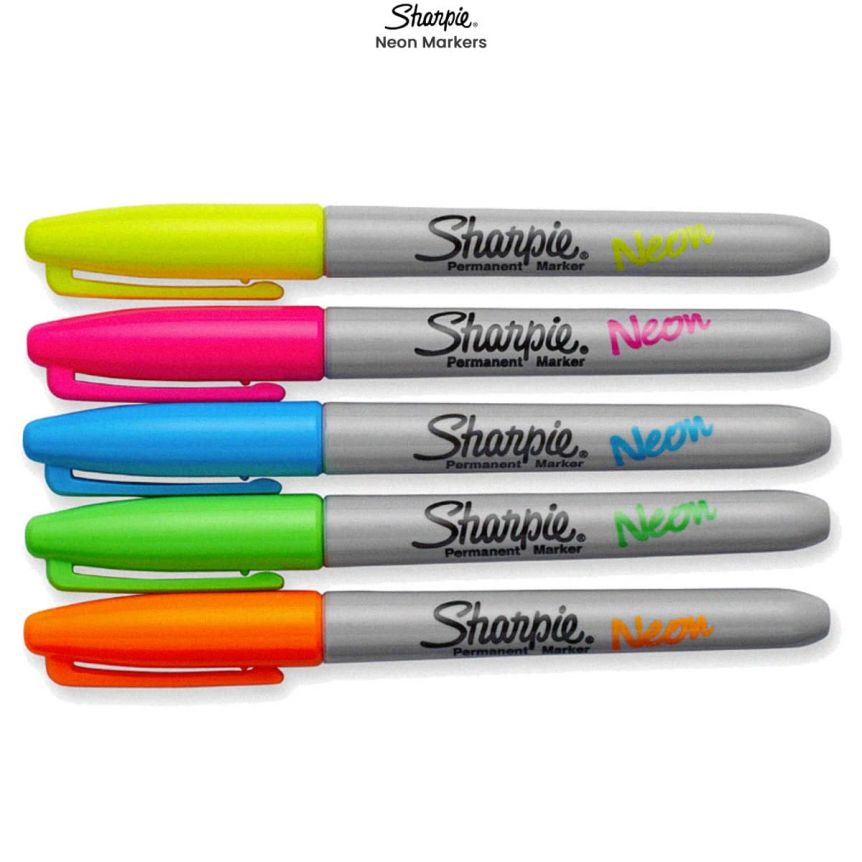 Sharpie Mini Permanent Markers, Fine Point, Assorted Colors, 4