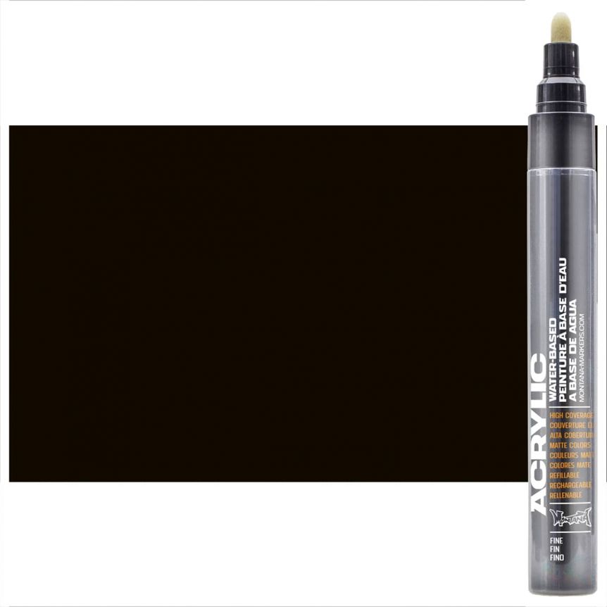 Montana refillable acrylic paint markers with replaceable tips - Shock Black