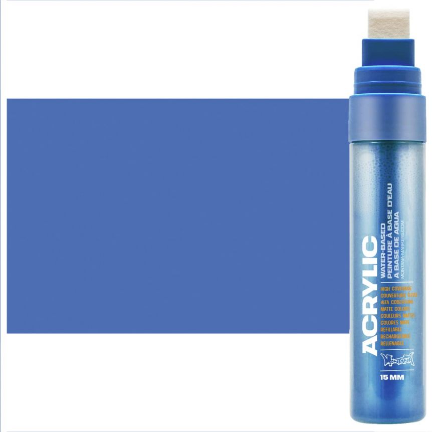 Montana refillable acrylic paint markers with replaceable tips - Shock Blue