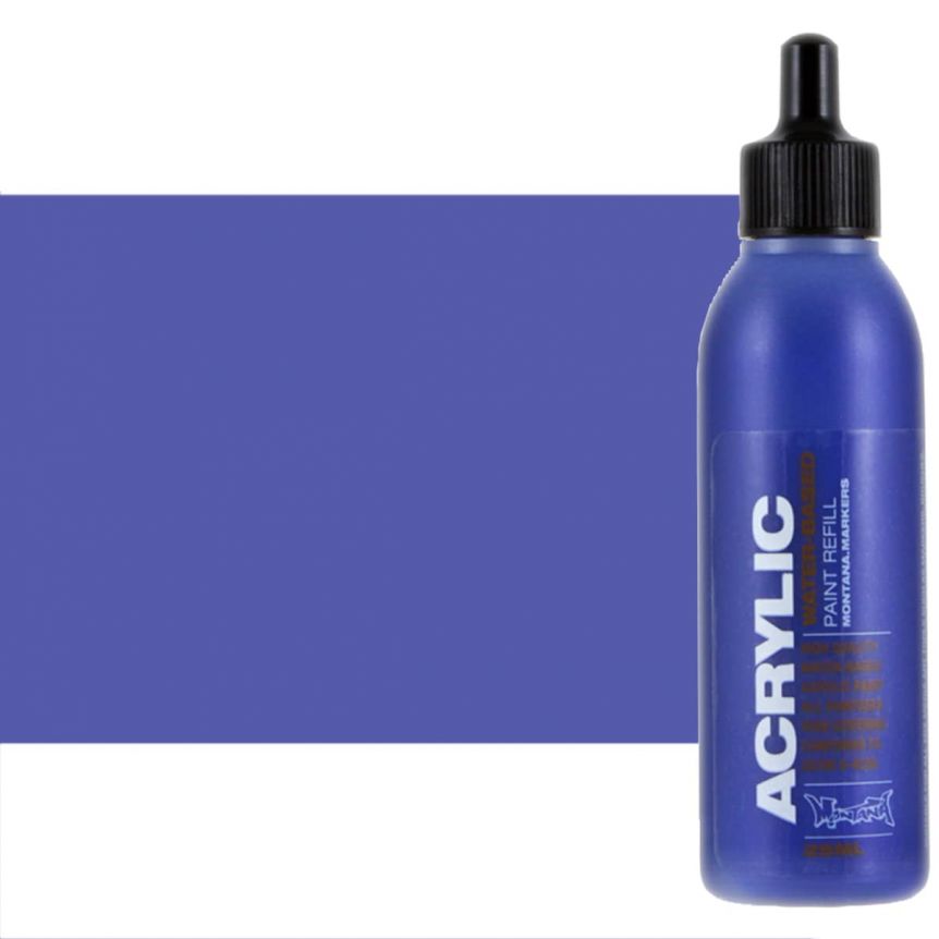 Montana ACRYLIC Water-Based Marker Refill - Shock Blue Dark, 25ml