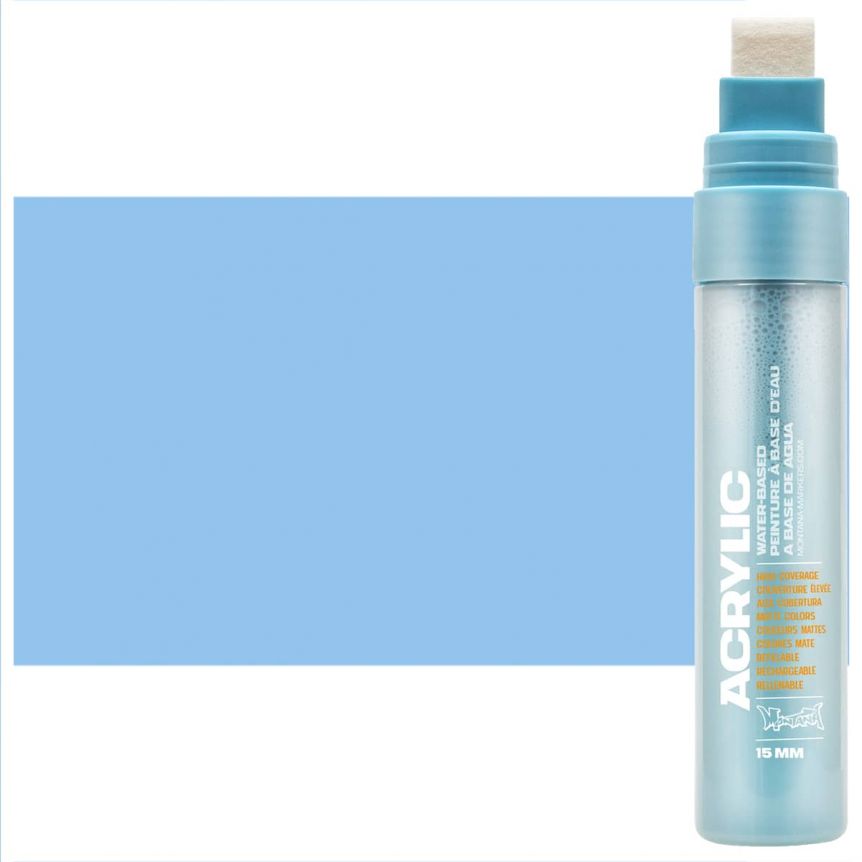 Montana refillable acrylic paint markers with replaceable tips - Shock Blue Light