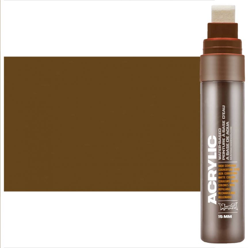 Montana refillable acrylic paint markers with replaceable tips - Shock Brown Dark
