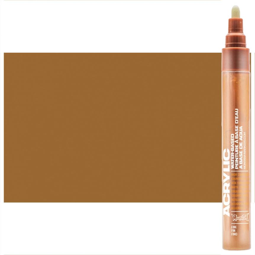 Montana refillable acrylic paint markers with replaceable tips - Shock Brown Light