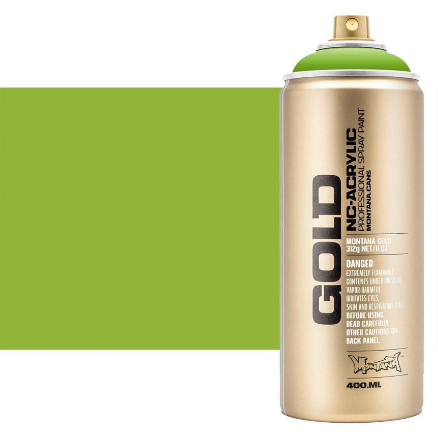 Montana GOLD Acrylic Professional Spray Paint 400 ml - Shock Green Light
