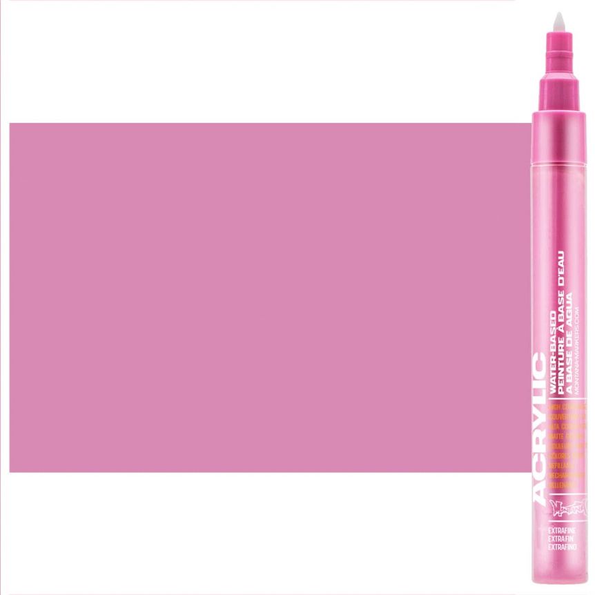 Montana refillable acrylic paint markers with replaceable tips - Shock Pink Light