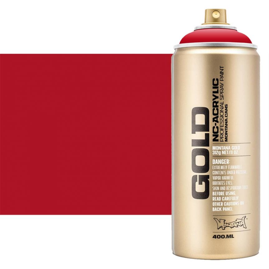 Montana GOLD Acrylic Professional Spray Paint 400 ml - Shock Red