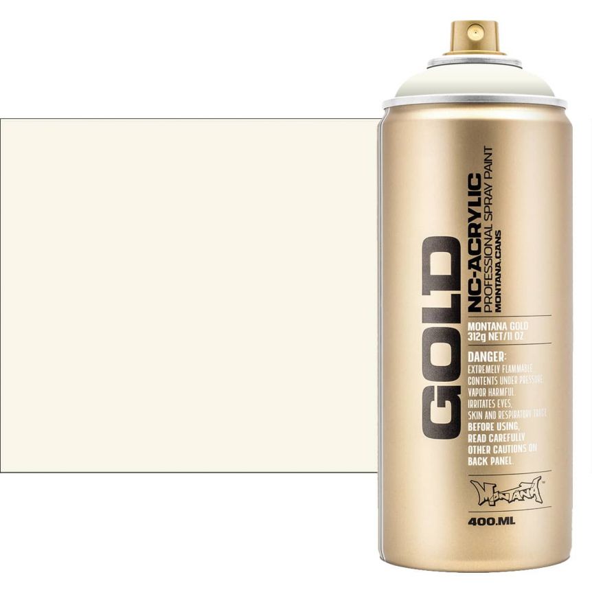 Montana GOLD Acrylic Professional Spray Paint 400 ml - Shock White Cream
